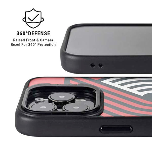 NBA Portland Trail Blazers Large Logo iPhone 16 Pro Kickstand Case
